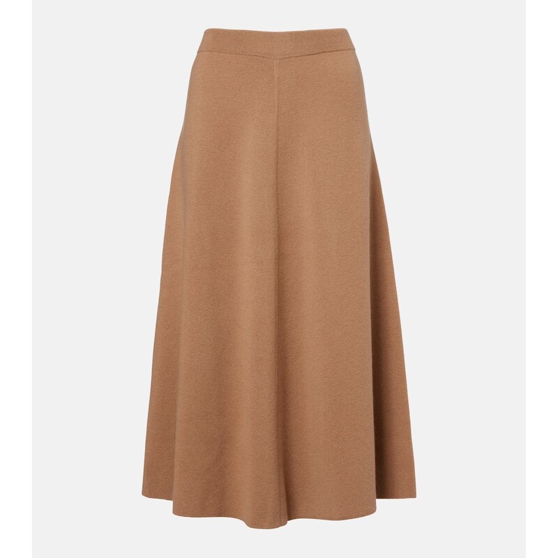 Jardin des Orangers Wool and cashmere midi skirt