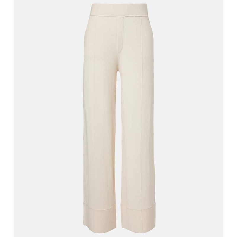 Jardin des Orangers Wool and cashmere wide-leg pants