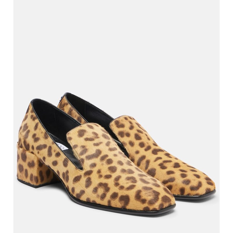 Jimmy Choo Eliot Slipper 45 leopard-print calf hair pumps
