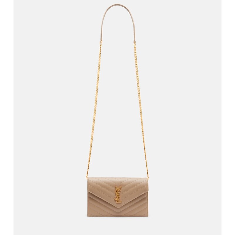 Saint Laurent Cassandre matelassé envelope leather wallet on