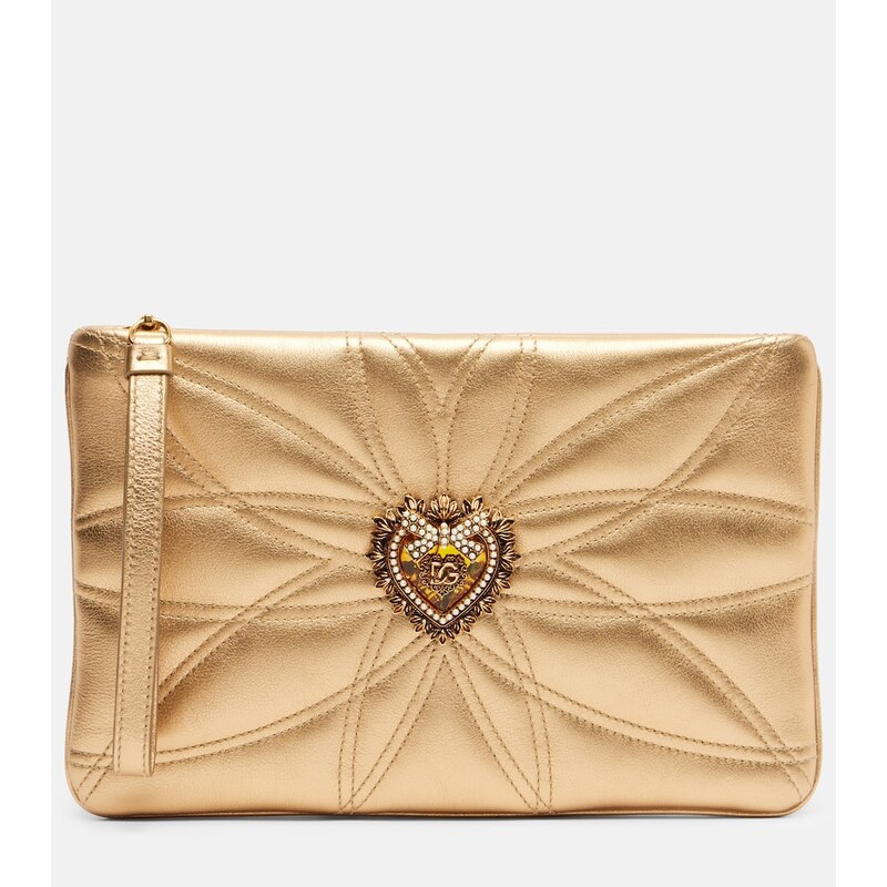 Kovová kožená mini taška Dolce&Gabbana Devotion Mini