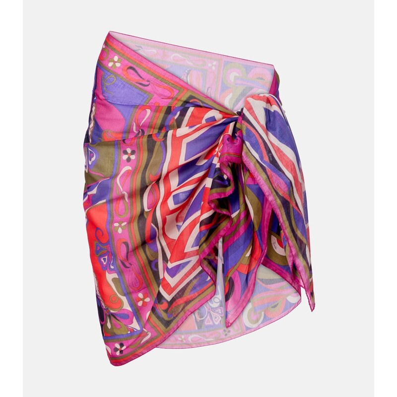 Pucci Orchidee cotton beach cover-up