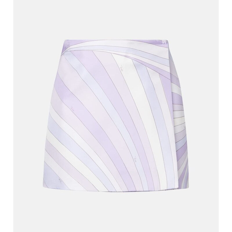 Pucci Iride silk satin wrap skirt