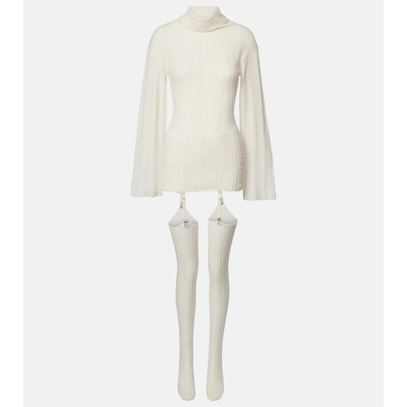 Aya Muse Wool-blend minidress
