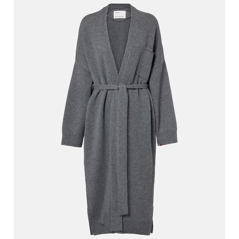 Extreme Cashmere NÂ°105 Coat belted cashmere wrap cardigan