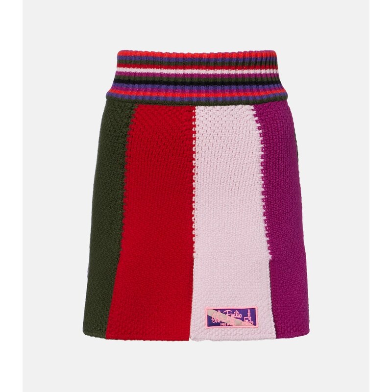 Pucci Striped wool-blend miniskirt
