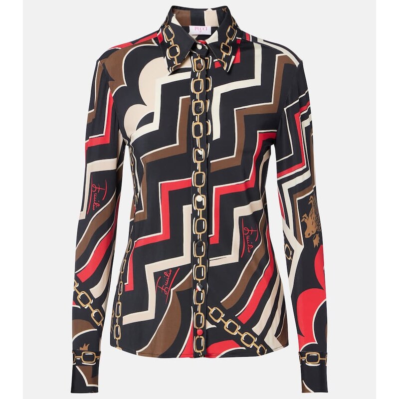 Pucci Istrice satin jersey shirt