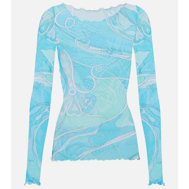 Pucci Orchidee sheer top