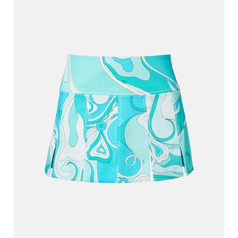 Pucci Orchidee cotton-blend gabardine miniskirt