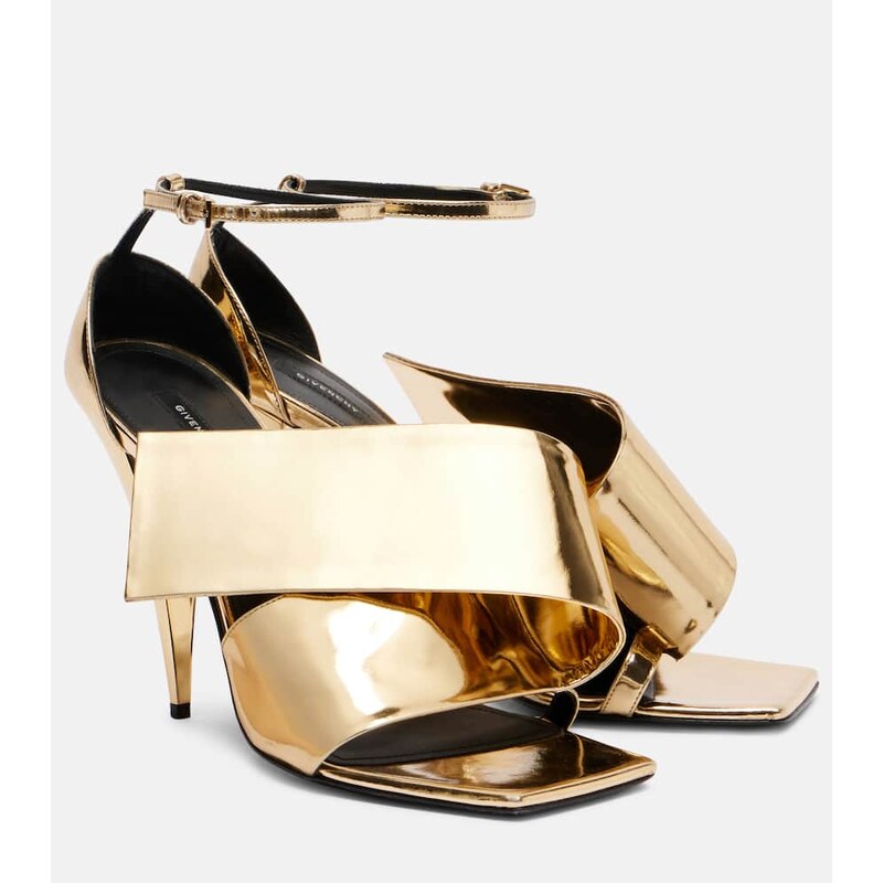 Givenchy Sliced Square 90 patent leather sandals