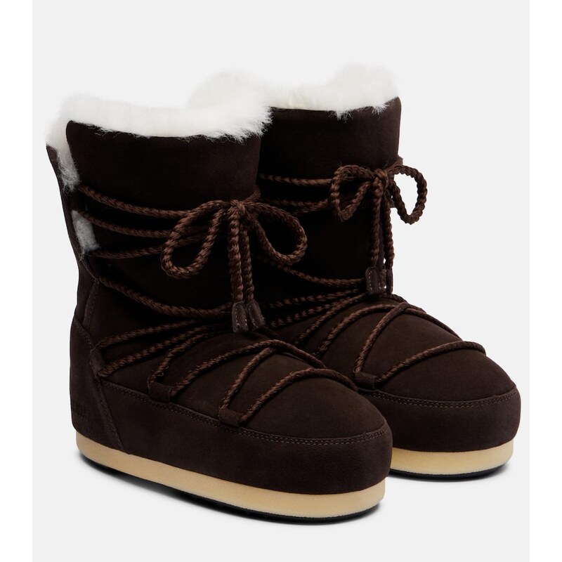 Moon Boot EVX shearling-lined suede snow boots