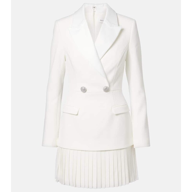 Rebecca Vallance Bridal Atlas pleated blazer dress