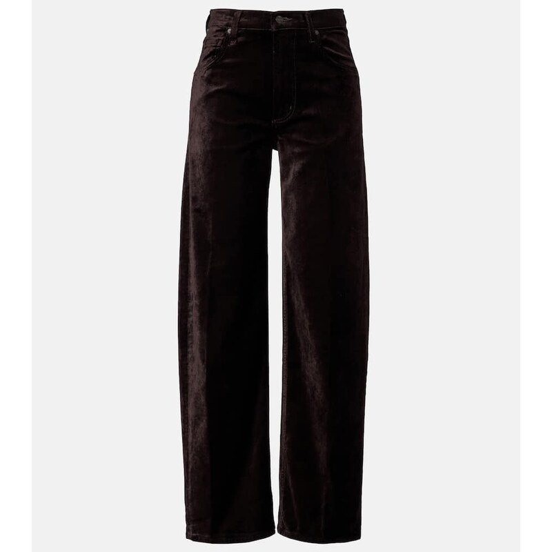 Citizens of Humanity Ayla cotton-blend velvet straight pants