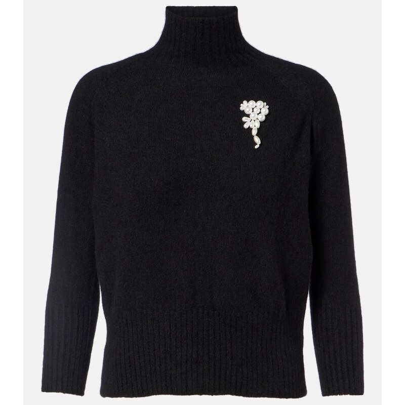 Simone Rocha Embellished cashmere turtleneck sweater