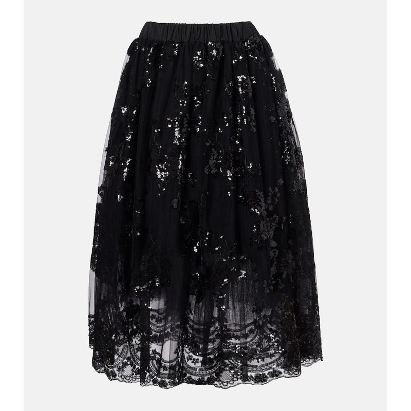 Simone Rocha Sequined midi skirt