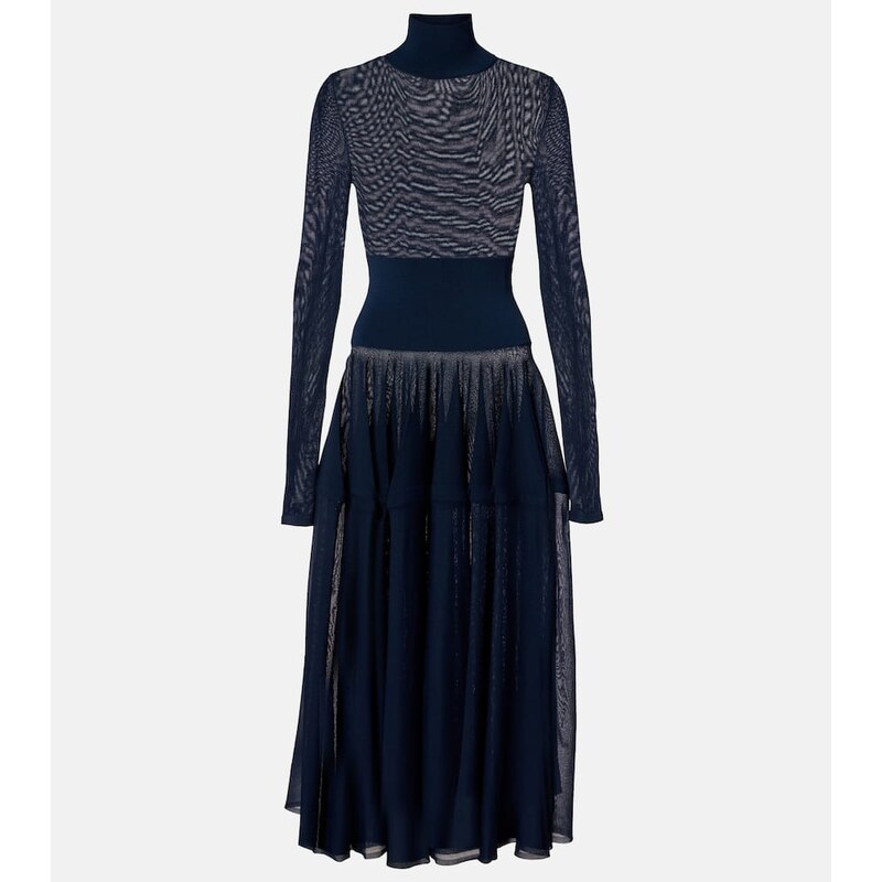 Alaia AlaÃ¯a Sheer midi dress