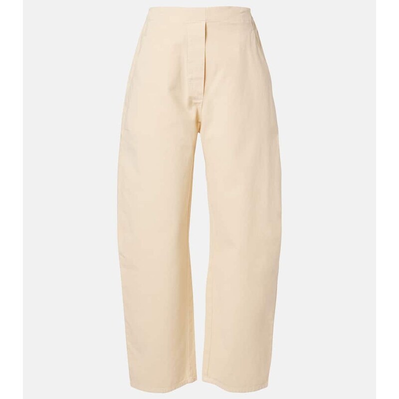 Leset Chloe cotton barrel-leg pants