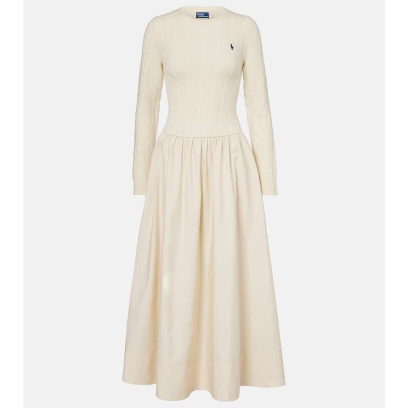 Polo Ralph Lauren Cotton and wool-blend maxi dress