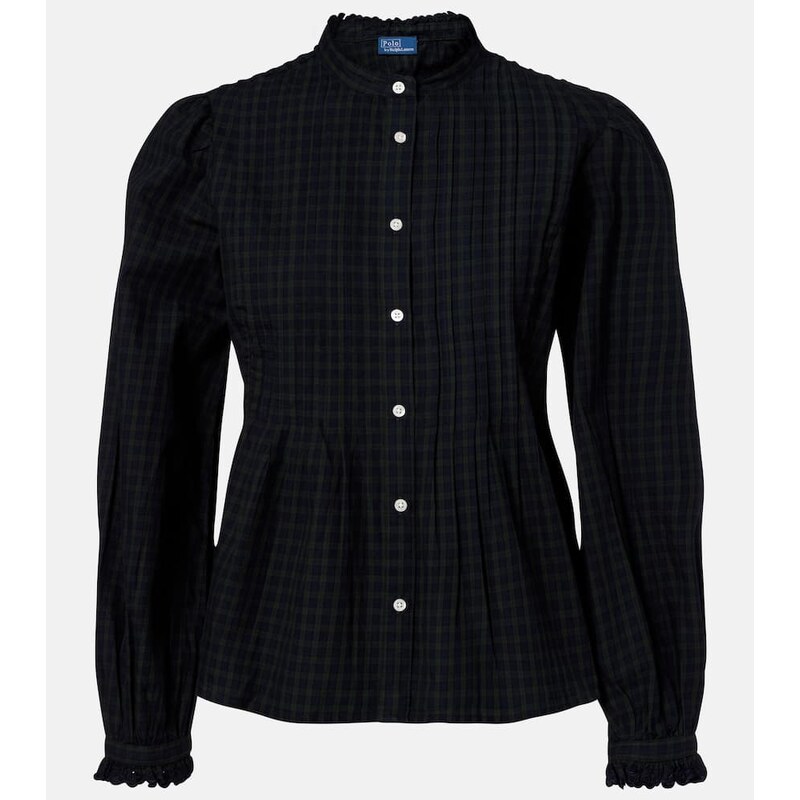 Polo Ralph Lauren Checked ruffled cotton shirt
