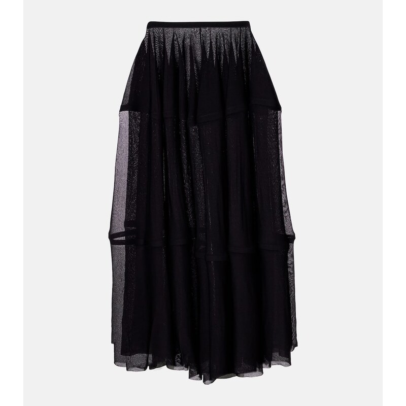 Alaïa Semi-sheer midi skirt