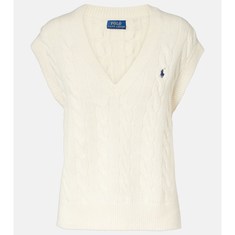 Polo Ralph Lauren Cable-knit wool and cashmere vest