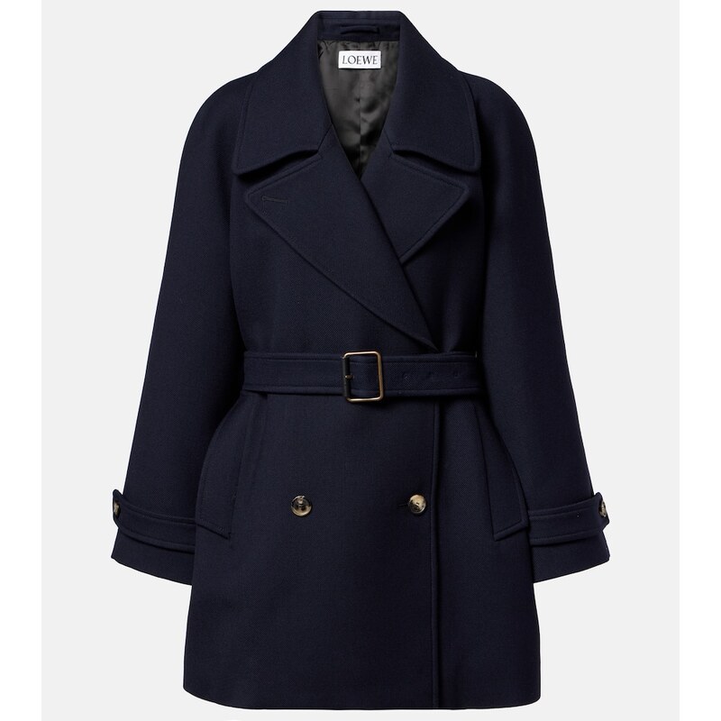 Loewe Belted double-breasted wool coat