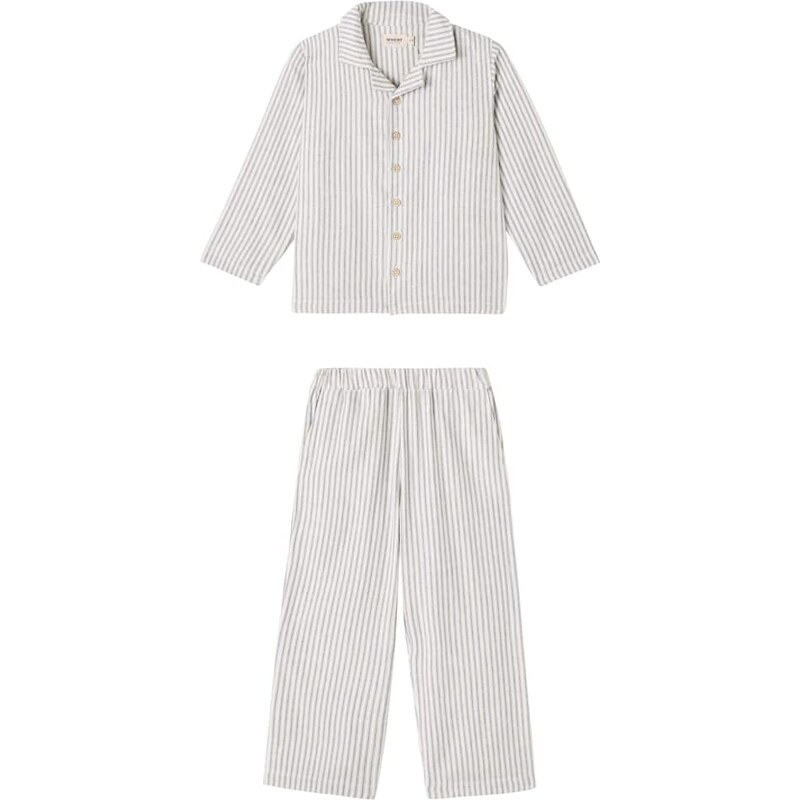Wheat Madison striped cotton pajamas
