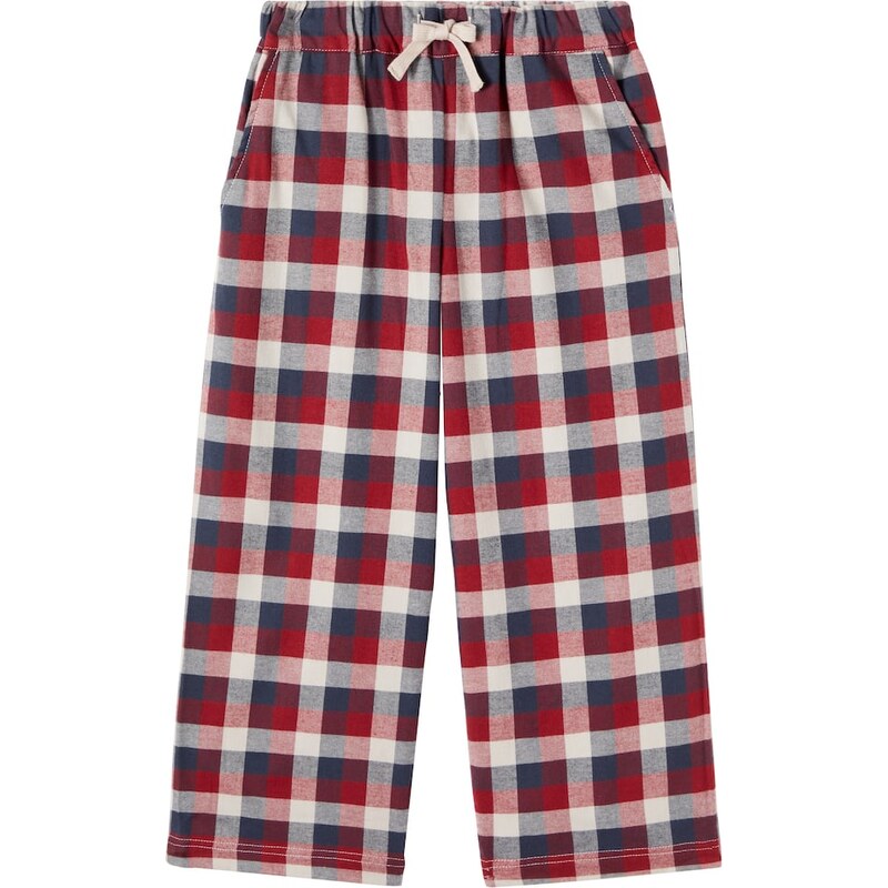 Wheat Sasha checked cotton pants