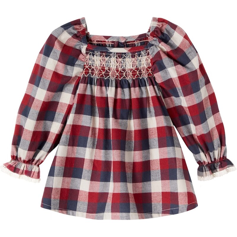 Wheat Baby Bella checked cotton dress