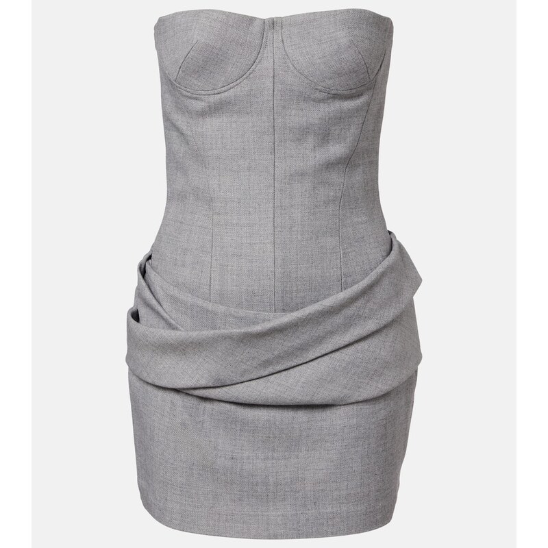 Alex Perry Draped bustier dress