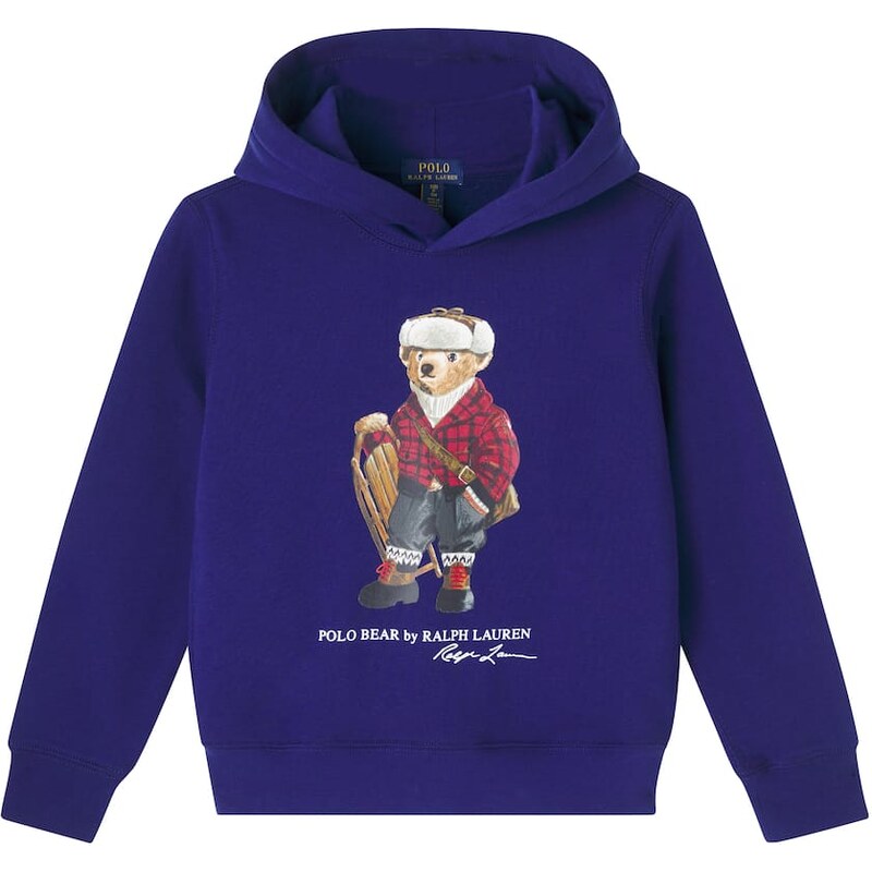 Polo Ralph Lauren Kids Polo Bear cotton-blend jersey hoodie