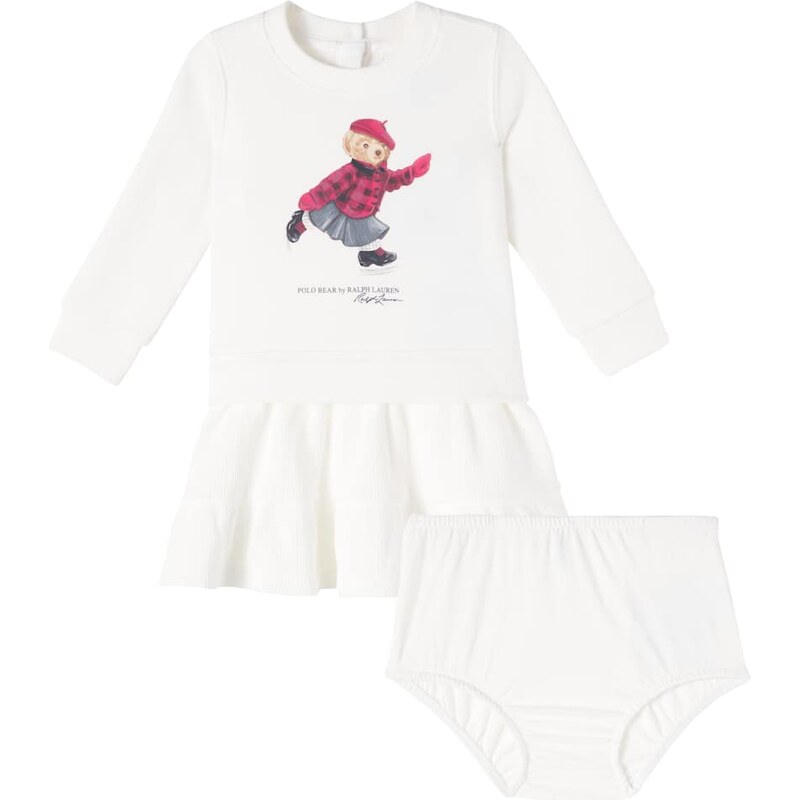 Polo Ralph Lauren Kids Baby cotton-blend dress and bloomers set