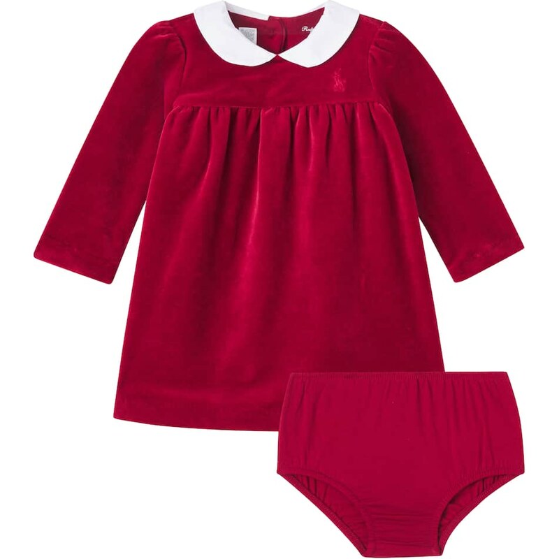 Polo Ralph Lauren Kids Baby cotton-blend dress and bloomers set