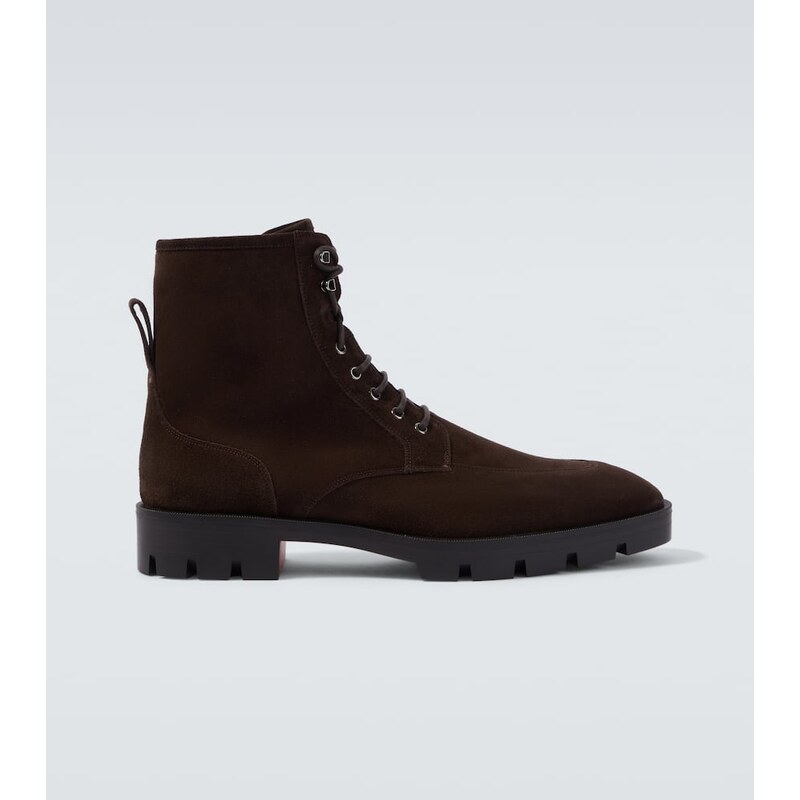 Christian Louboutin Caracolo Lion leather lace-up boots