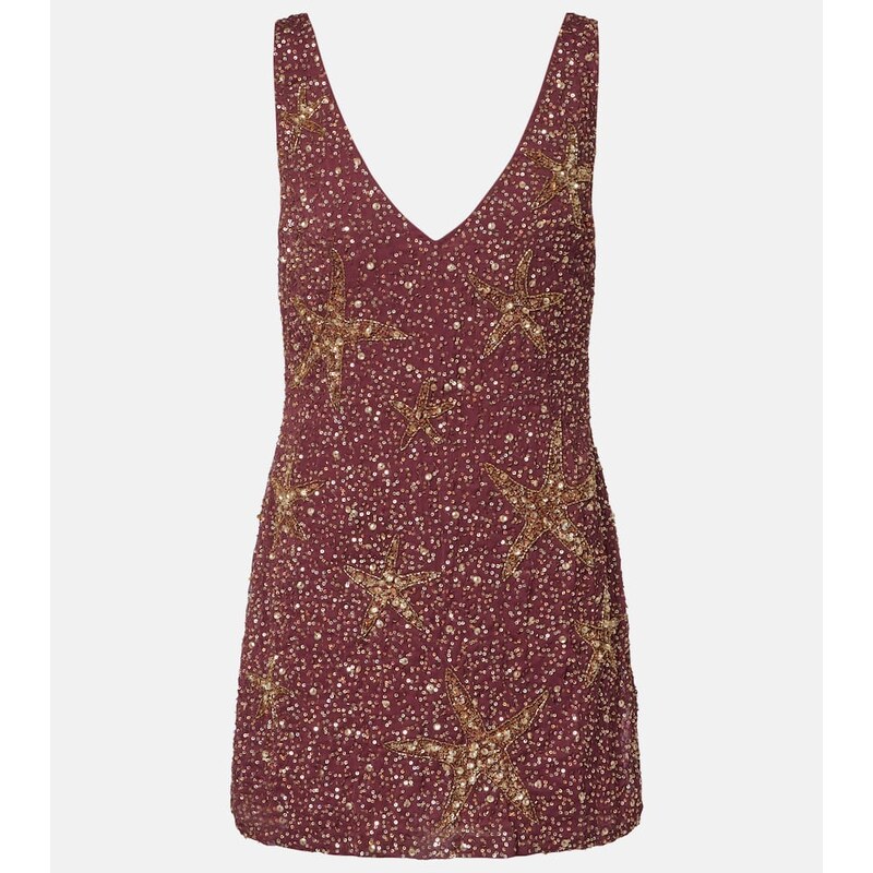 Rixo Christabel embellished minidress
