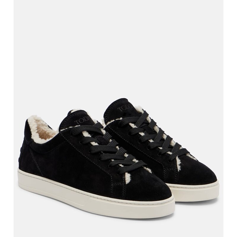 Tods Cassetta shearling-lined suede sneakers