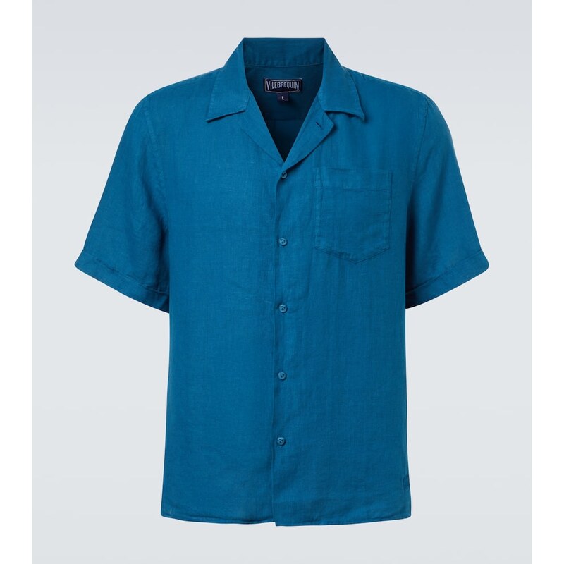 Vilebrequin Charli linen bowling shirt