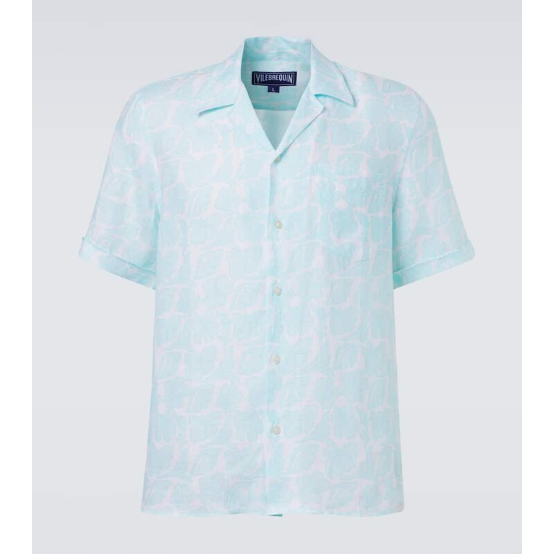 Vilebrequin Charli floral linen bowling shirt