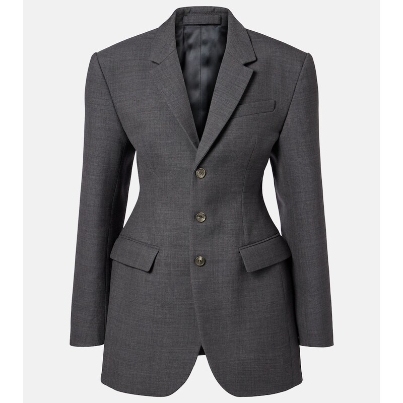 Wardrobe.NYC Peplum virgin wool blazer