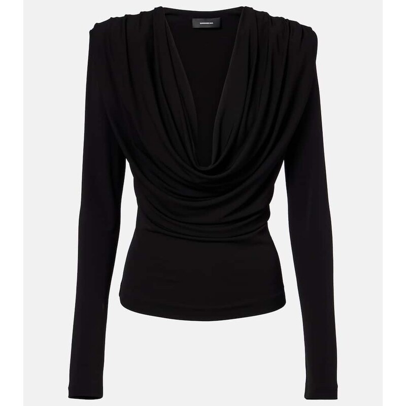 Wardrobe.NYC Draped jersey top