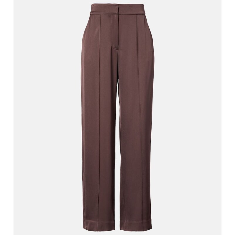 Simkhai Kyra high-rise satin wide-leg pants