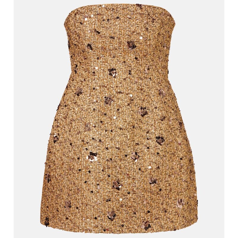 Simkhai Kit sequined tweed bustier dress