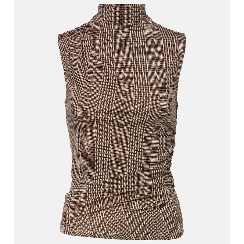 Veronica Beard Mylie houndstooth jersey top