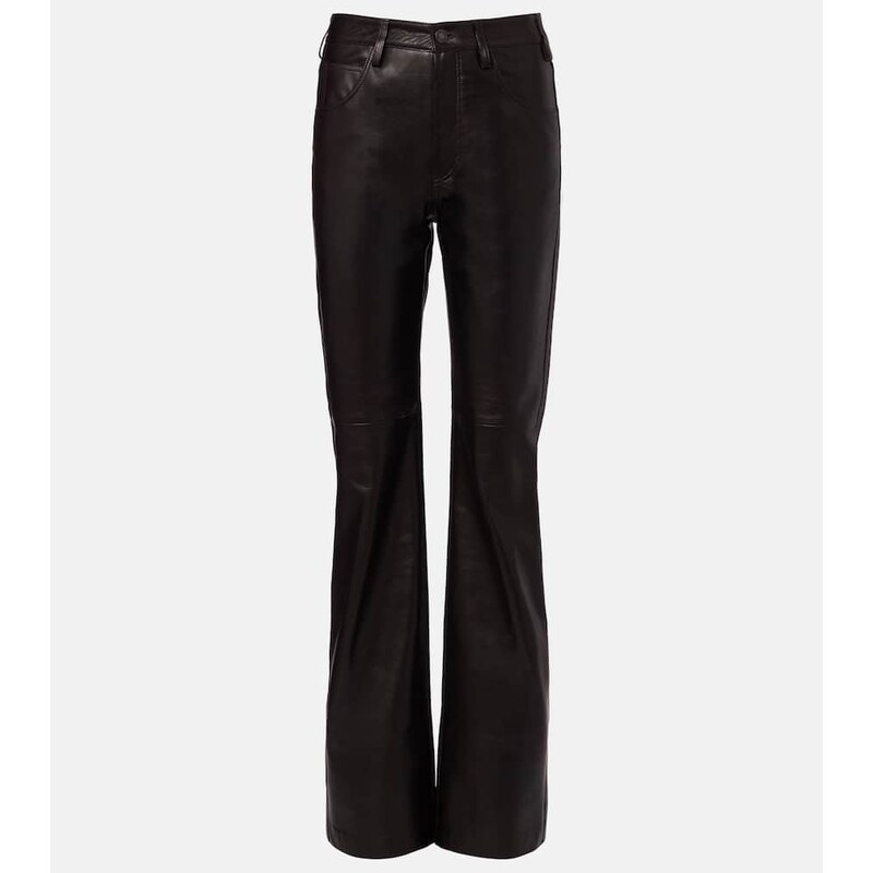 Nili Lotan Leather bootcut pants