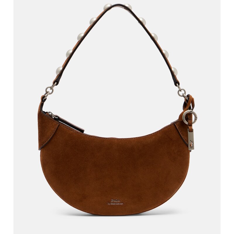 Polo Ralph Lauren Polo ID Mini studded suede shoulder bag