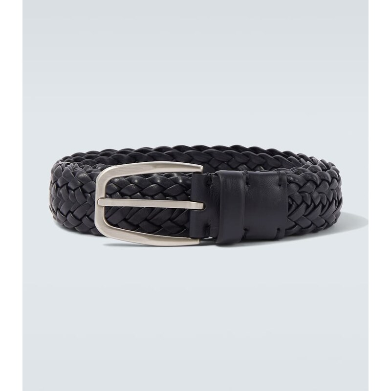 Zegna Braided leather belt