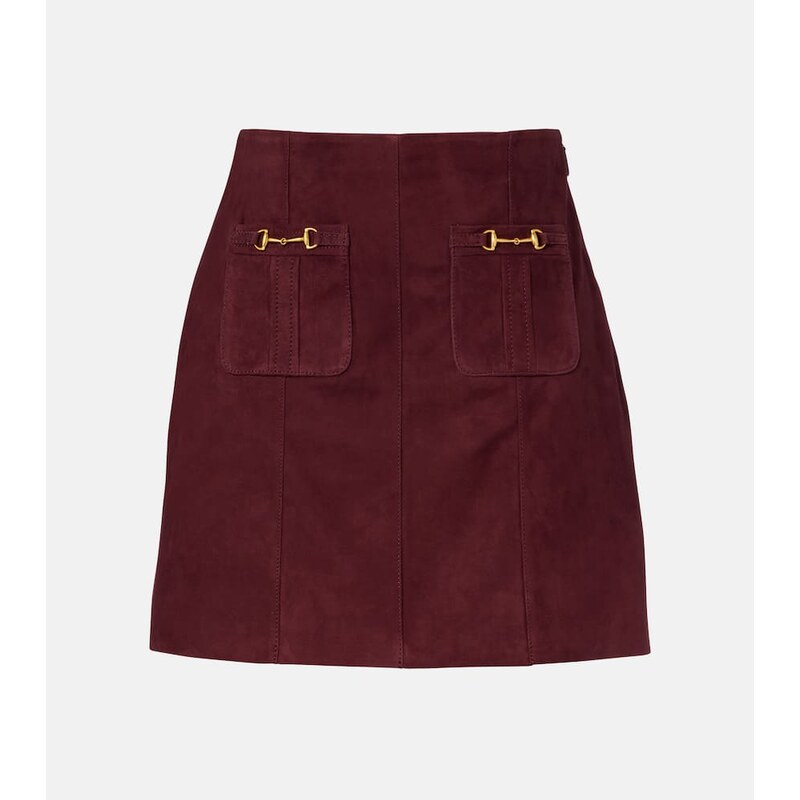 Rixo Wiley suede miniskirt