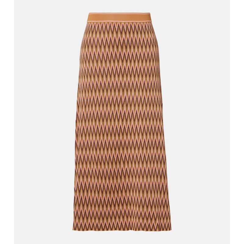 Rixo Brandy jacquard midi skirt