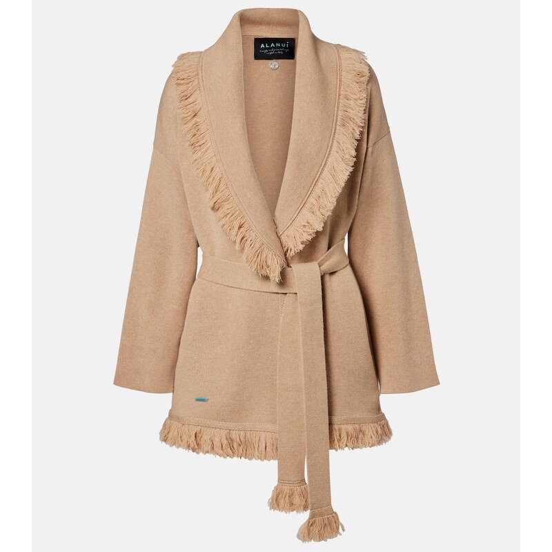 Alanui Finest fringed cashmere and cotton cardigan