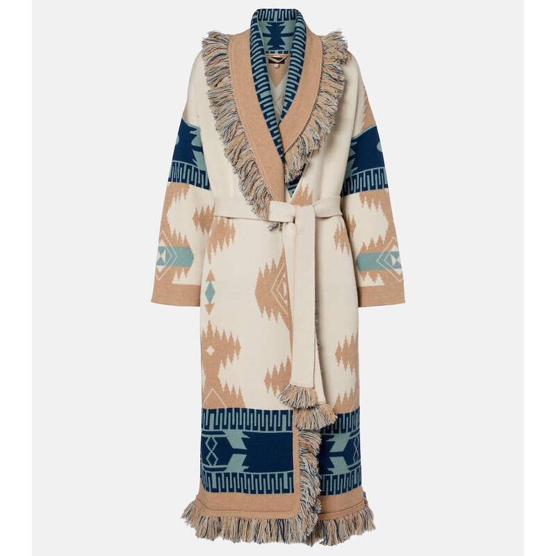 Alanui Icon jacquard virgin wool cardigan